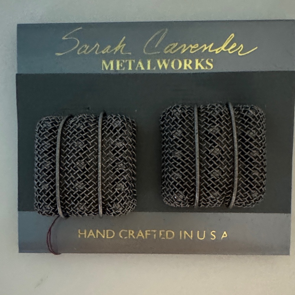 Sarah Cavender Metalworks Textured Black Earrings